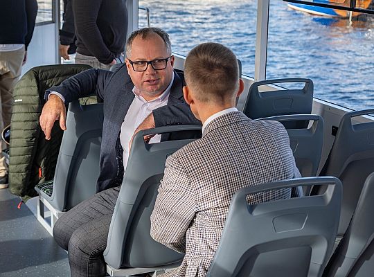 10.10.2025 na wodach Zatoki Puckiej odbyły się testy elektrycznego tramwaju wodnego