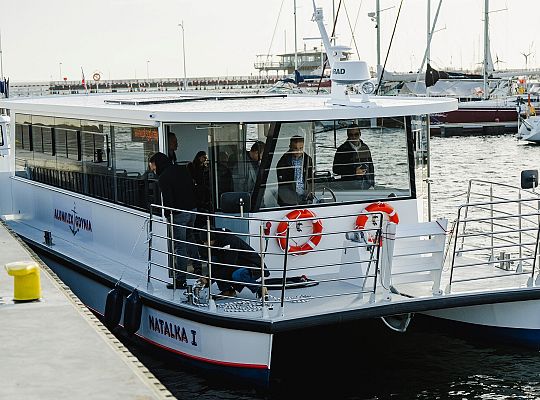 10.10.2025 na wodach Zatoki Puckiej odbyły się testy elektrycznego tramwaju wodnego