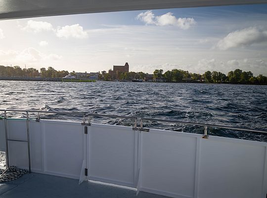 10.10.2025 na wodach Zatoki Puckiej odbyły się testy elektrycznego tramwaju wodnego